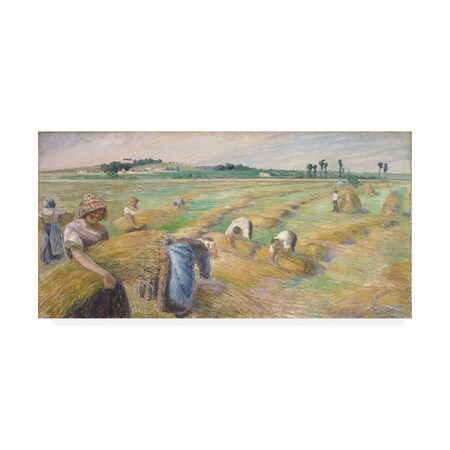Pissarro 'Harvest' Canvas Art,12x24